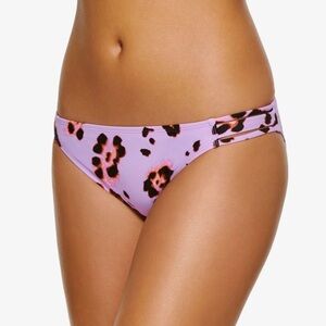 Hula Honey Purple Animal Print Leopard Print Bikini Bottom Size Large NWOT
